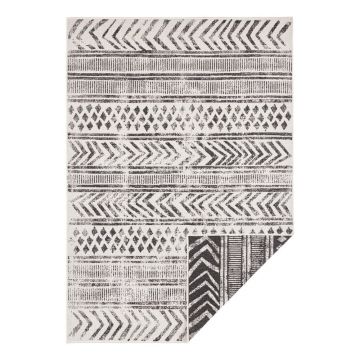 Covor adecvat pentru exterior NORTHRUGS Biri, 80 x 150 cm, negru-crem