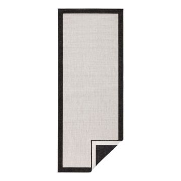 Covor adecvat pentru exterior NORTHRUGS Panama, 80 x 250 cm, negru - crem