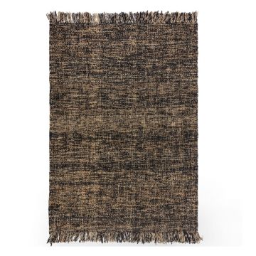 Covor din iută Flair Rugs Idris, 120 x 170 cm, negru