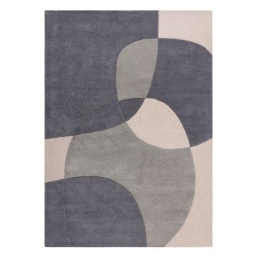 Covor din lână Flair Rugs Glow, 120 x 170 cm, gri