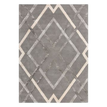 Covor din viscoză Flair Rugs Trellis, 120 x 170 cm, gri