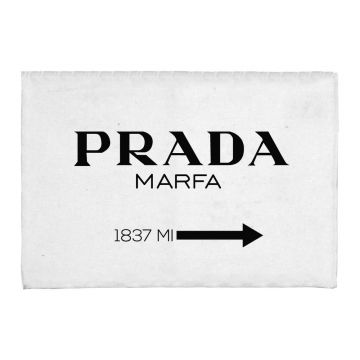 Covoraș de baie Little Nice Things Prada, 60 x 40 cm, alb - negru