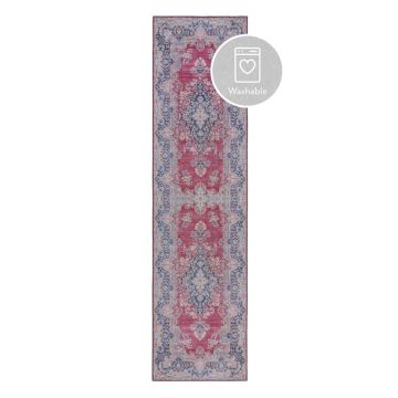 Covor tip traversă roșu lavabil 60x230 cm FOLD Colby – Flair Rugs