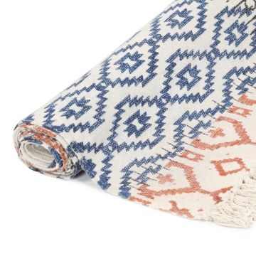 vidaXL Covor kilim țesut manual multicolor 200x290 cm bumbac imprimat