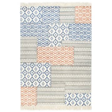 vidaXL Covor Kilim țesut manual, multicolor, 120x180 cm, bumbac