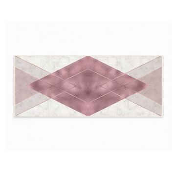 Covor alb/mov lavabil de tip traversă 80x200 cm – Oyo Concept