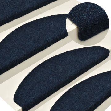 vidaXL Covorașe scări autoadezive, 5 buc., bleumarin, 65x21x4 cm, punch vidaXL Covorașe scări autoadezive, 5 buc., bleumarin, 65x21x4 cm, punch