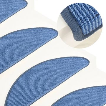 vidaXL Covorașe pentru trepte scară, 15 buc., albastru, 65x21x4 cm vidaXL Covorașe pentru trepte scară, 15 buc., albastru, 65x21x4 cm