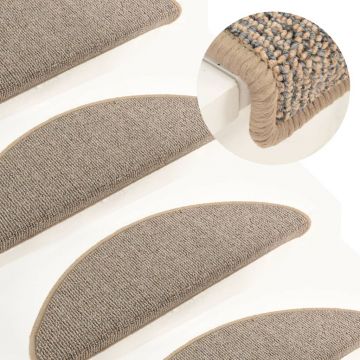 vidaXL Covorașe pentru trepte scară, 15 buc., gri și maro, 65x21x4 cm vidaXL Covorașe pentru trepte scară, 15 buc., gri și maro, 65x21x4 cm