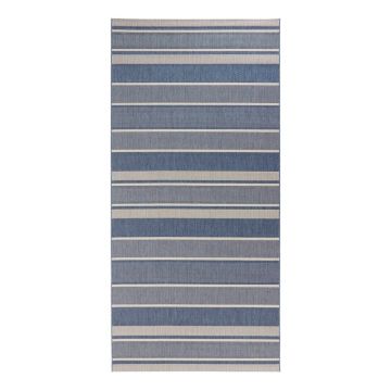 Covor de exterior NORTHRUGS Strap, 80 x 200 cm, albastru