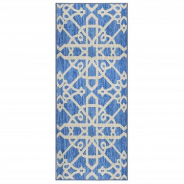 vidaXL Covor traversă, albastru, 80x200 cm vidaXL Covor traversă, albastru, 80x200 cm