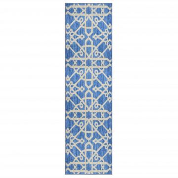 vidaXL Covor traversă, albastru, 80x300 cm vidaXL Covor traversă, albastru, 80x300 cm