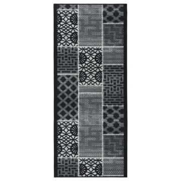 vidaXL Covor traversă, negru, 80x250 cm