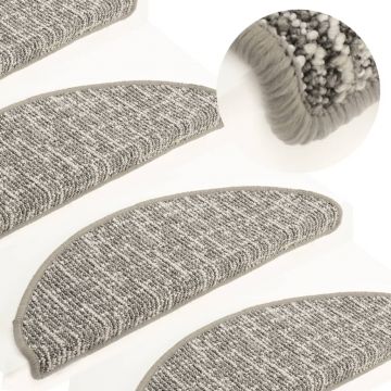 vidaXL Covorașe de trepte de scară, 15 buc., gri deschis, 65x25 cm vidaXL Covorașe de trepte de scară, 15 buc., gri deschis, 65x25 cm