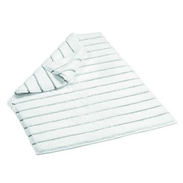 Covoraș din bumbac pentru baie Foutastic Striped Terry, 60 x 90 cm, alb - gri