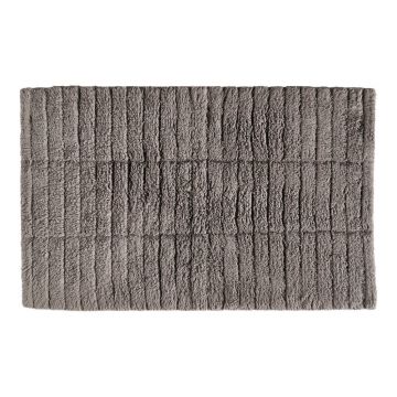 Covoraș din bumbac pentru baie Zone Tiles, 80 x 50 cm, gri - maro