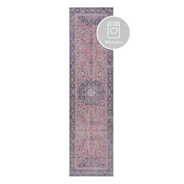 Covor tip traversă roz lavabil 60x230 cm FOLD Somerton – Flair Rugs ieftin