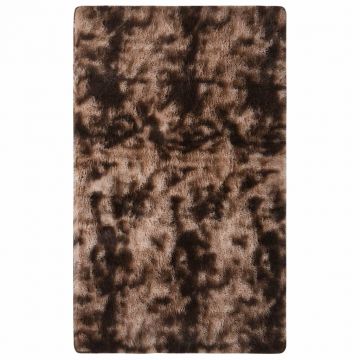 vidaXL Covor cu fir lung, gri taupe, 270x180 cm