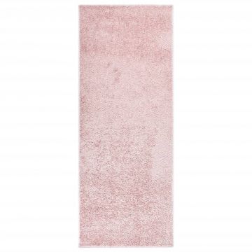 vidaXL Covor moale anti-alunecare, roz, 57x150 cm