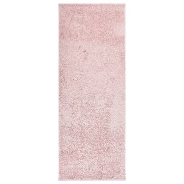 vidaXL Covor moale anti-alunecare, roz, 67x180 cm