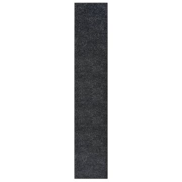 vidaXL Covor traversă, antracit, 80x450 cm, BCF vidaXL Covor traversă, antracit, 80x450 cm, BCF