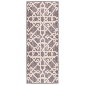 vidaXL Covor traversă, maro, 80x250 cm vidaXL Covor traversă, maro, 80x250 cm