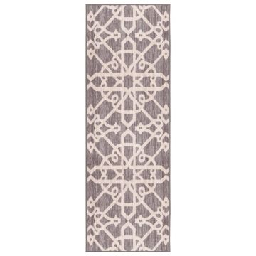 vidaXL Covor traversă, maro, 80x300 cm vidaXL Covor traversă, maro, 80x300 cm