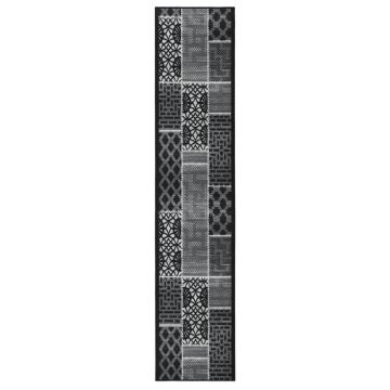 vidaXL Covor traversă, negru, 80x500 cm