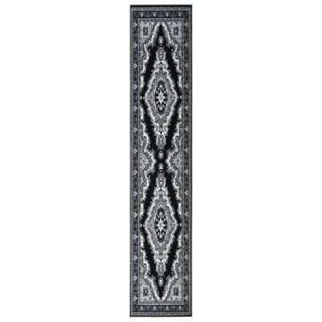 vidaXL Covor traversă, negru, 80x500 cm, BCF vidaXL Covor traversă, negru, 80x500 cm, BCF