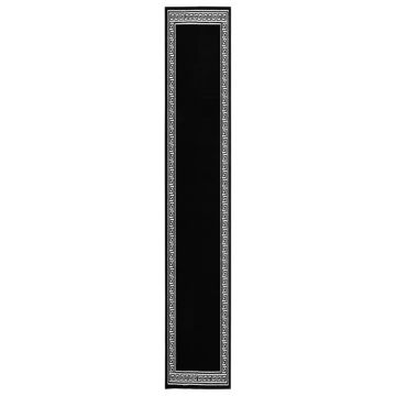 vidaXL Covor traversă, negru cu motiv, 60x500 cm, BCF