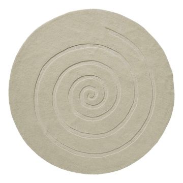 Covor rotund din lână Think Rugs Spiral, ⌀ 180 cm, crem ildeș ieftin