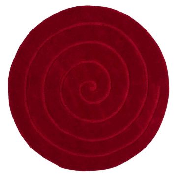 Covor rotund din lână Think Rugs Spiral, ⌀ 180 cm, roșu rubin