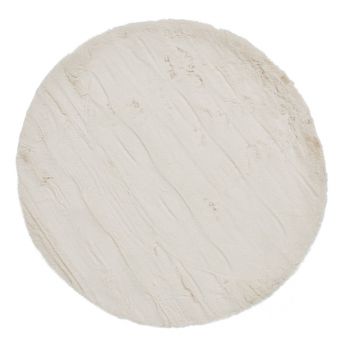 Covor rotund Think Rugs Teddy, ⌀ 120 cm, alb crem ieftin