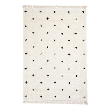 Covor Think Rugs Boho Dots, 120 x 170 cm, alb-negru ieftin