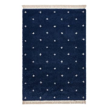 Covor Think Rugs Boho Dots, 120 x 170 cm, albastru