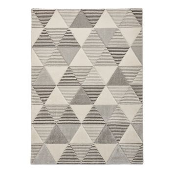 Covor Think Rugs Brooklyn Geo, 120 x 170 cm, gri