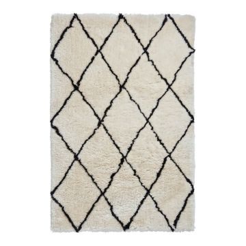 Covor Think Rugs Morocco, 120 x 170 cm, bej-negru ieftin