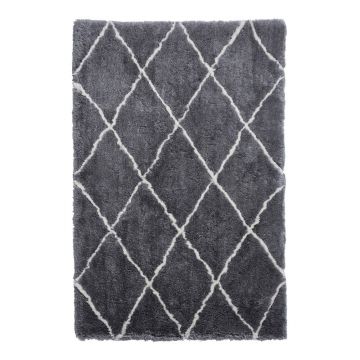 Covor Think Rugs Morocco, 120 x 170 cm, gri-crem