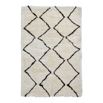 Covor Think Rugs Morocco Dark, 120 x 170 cm, bej-negru