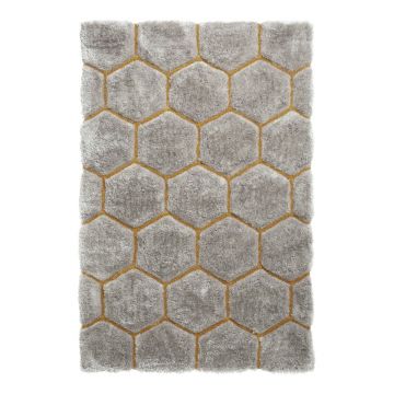 Covor Think Rugs Noble House, 180 x 270 cm, gri-galben