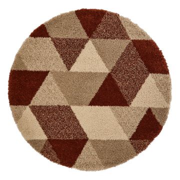 Covor Think Rugs Royal Nomadic Triangle, ø 160 cm, roșu