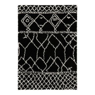 Covor Think Rugs Scandi Berber, 120 x 170 cm, negru