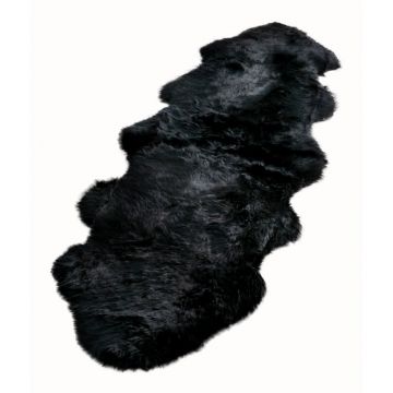 Blană de oaie Native Natural Double, 60 x 240 cm, negru