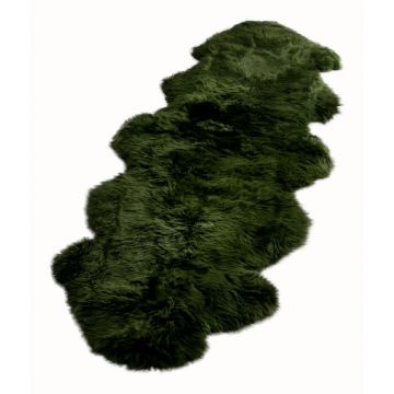 Blană de oaie Native Natural Double, 60 x 240 cm, verde