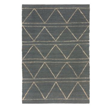 Covor din iută Flair Rugs Rhombi, 120 x 170 cm, albastru