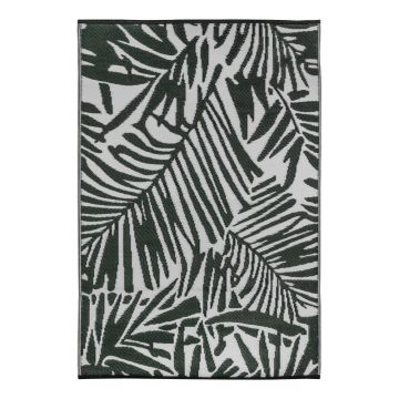 Covor pentru exterior Green Decore Fern, 150 x 240 cm, verde-alb