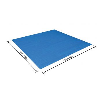 Covor protectie pentru piscina Bestway, Polietilena, Albastru, 396 x 396 cm