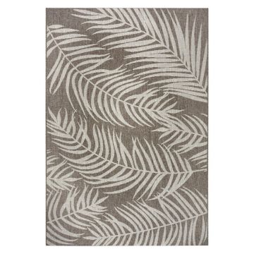 Covor adecvat pentru exterior NORTHRUGS Palmera, 140 x 200 cm, maro - bej