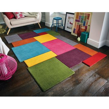 Covor Collage Multi, Flair Rugs, 120x180 cm, lana, multicolor