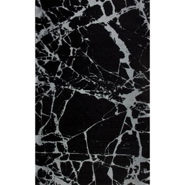 Covor rezistent SM 21 - Black, Silver XW, 80x300 cm la reducere